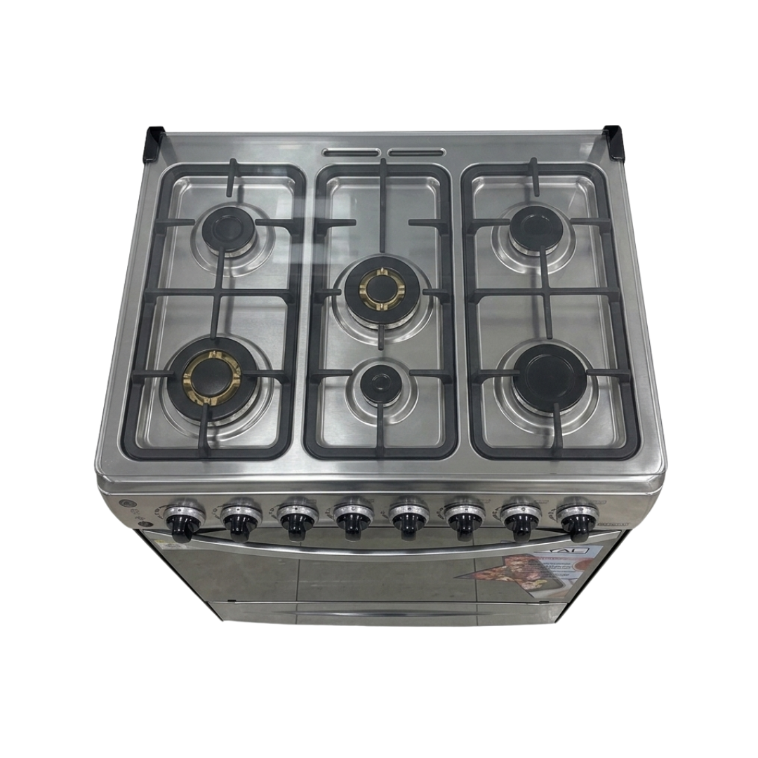 Cocina a Gas 6 Hornillas (30" / 76 cm) Con Gratinador y Girasador Acero Inoxidable Royal