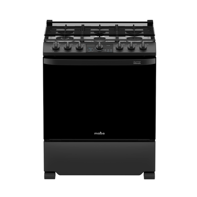 Cocina a Gas de 76 cm 30" 5 Hornillas Acero Negro Mabe