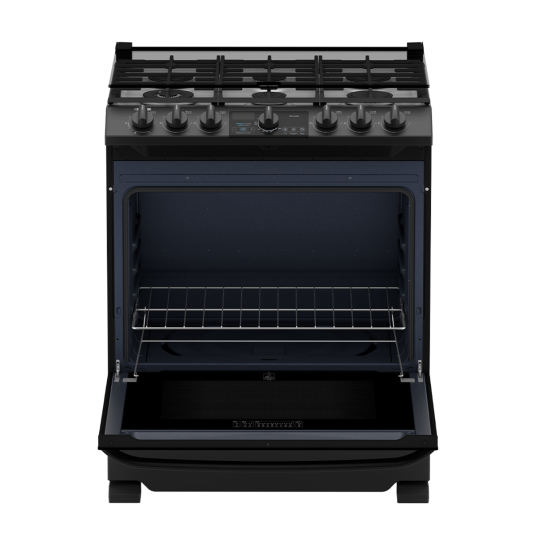 Cocina a Gas de 76 cm 30" 5 Hornillas Acero Negro Mabe