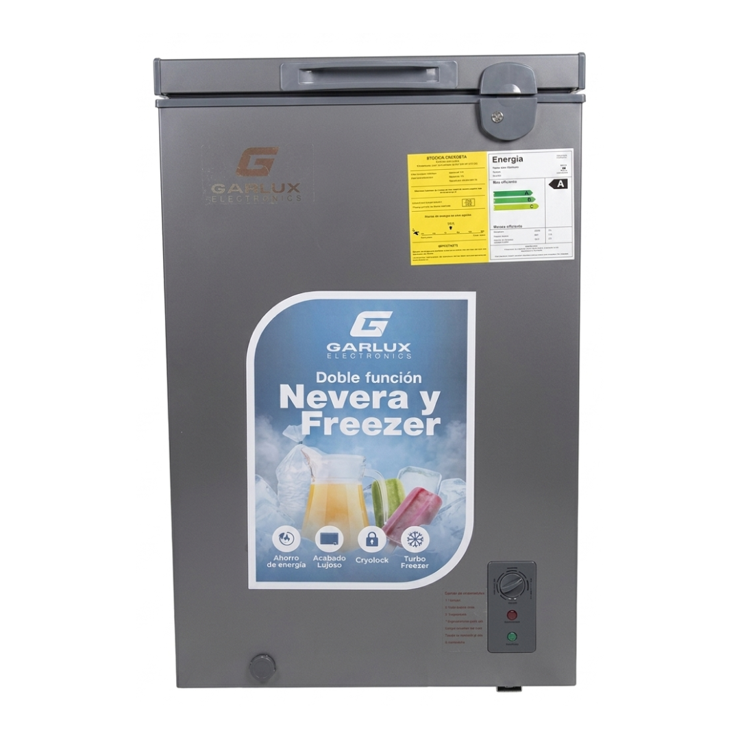 Congelador Horizontal 110 Litros Gris 110V/60Hz Garlux
