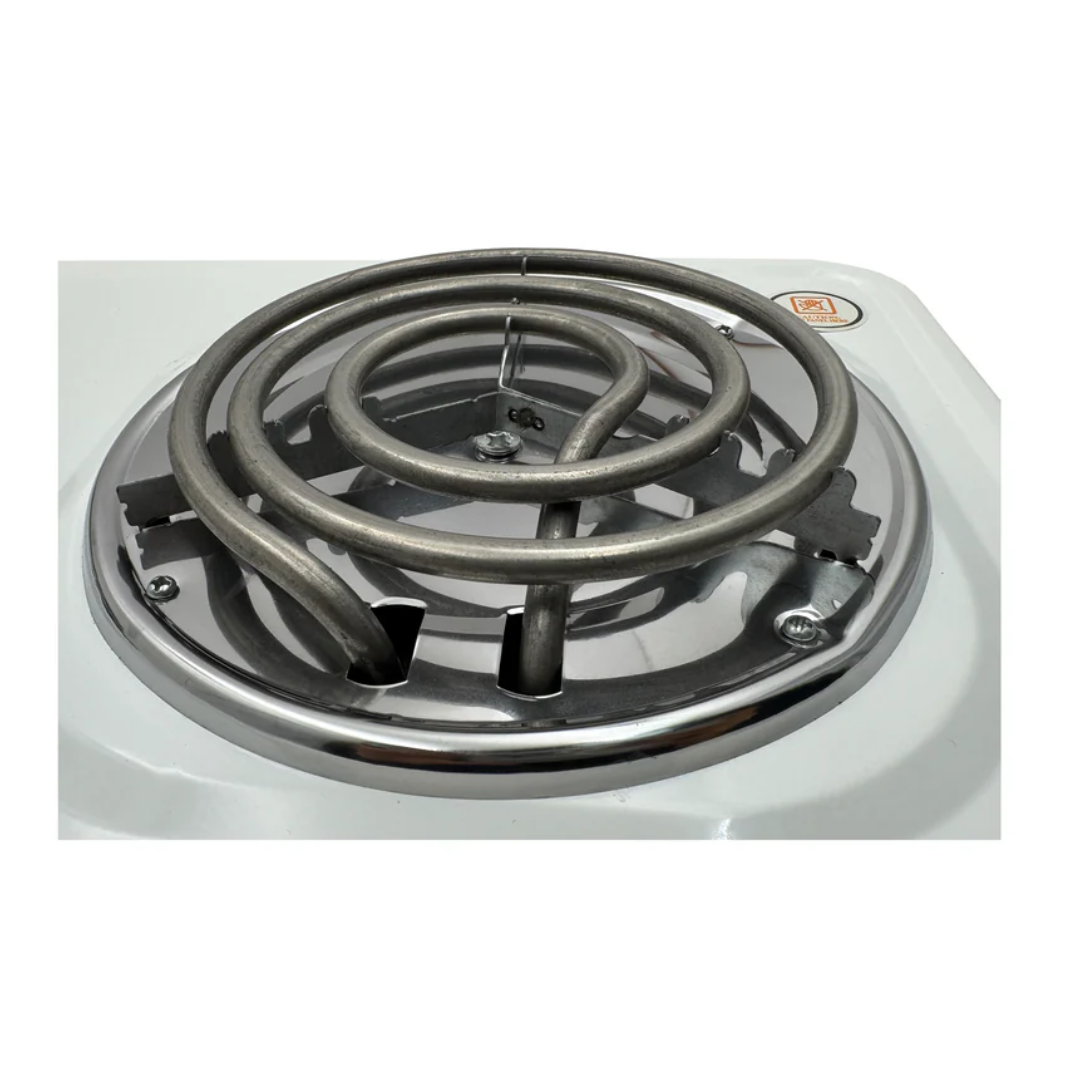 Cocina Eléctrica 2 Hornilla de Caracol Blanca Roccia