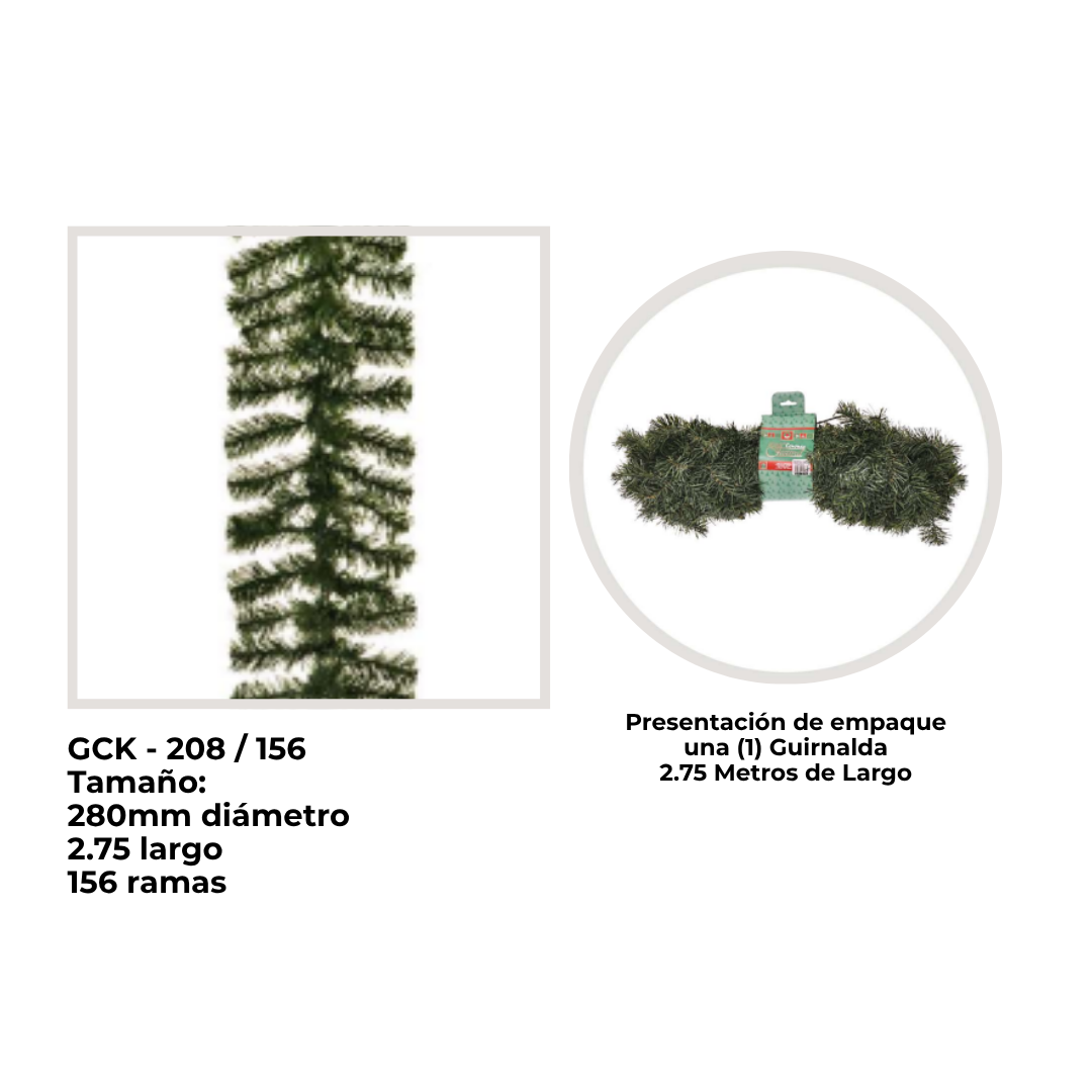 Guirnalda Canadian King Frondosa 280 mm (156 ramas) ILU