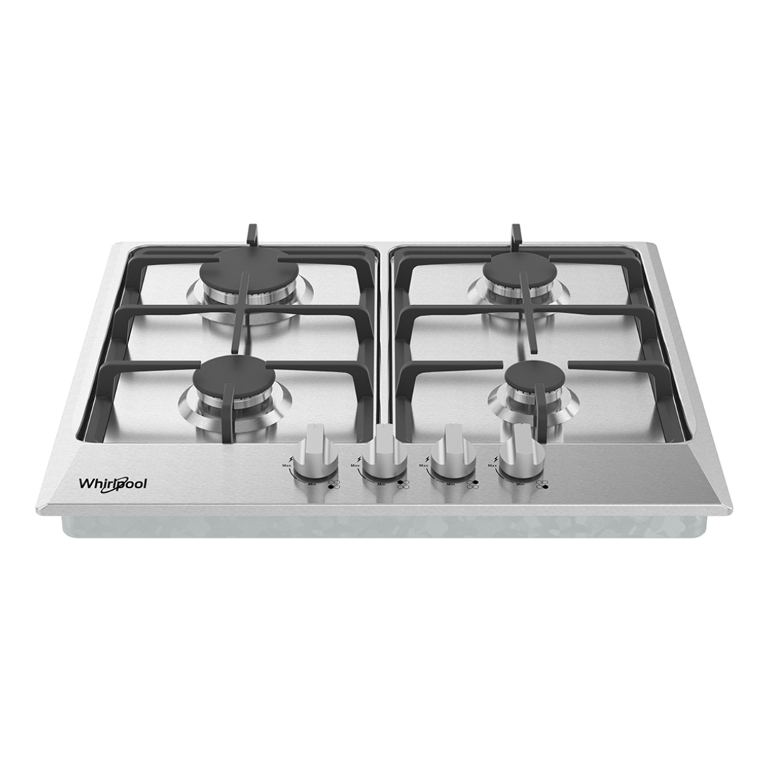 Tope a Gas 4 Hornillas Acero Inoxidable 24" Con Perrilla Whirlpool