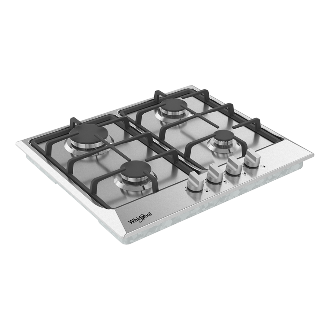 Tope a Gas 4 Hornillas Acero Inoxidable 24" Con Perrilla Whirlpool