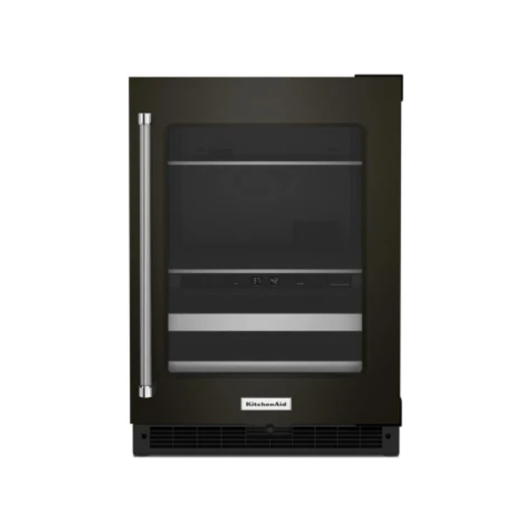 Centro de Bebida de Lujo 24"Negro Con Apertura a la Derecha Kitchenaid