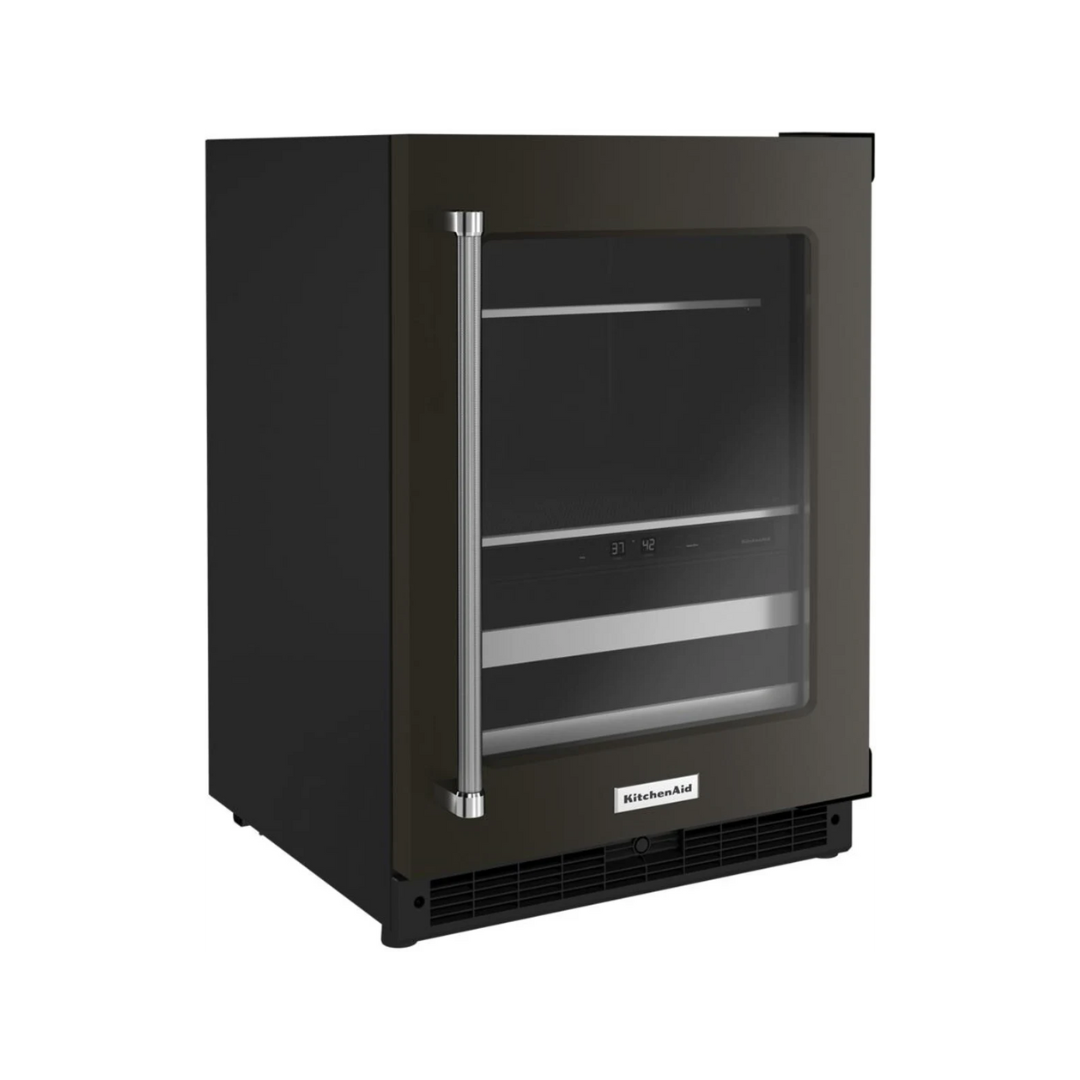 Centro de Bebida de Lujo 24"Negro Con Apertura a la Derecha Kitchenaid