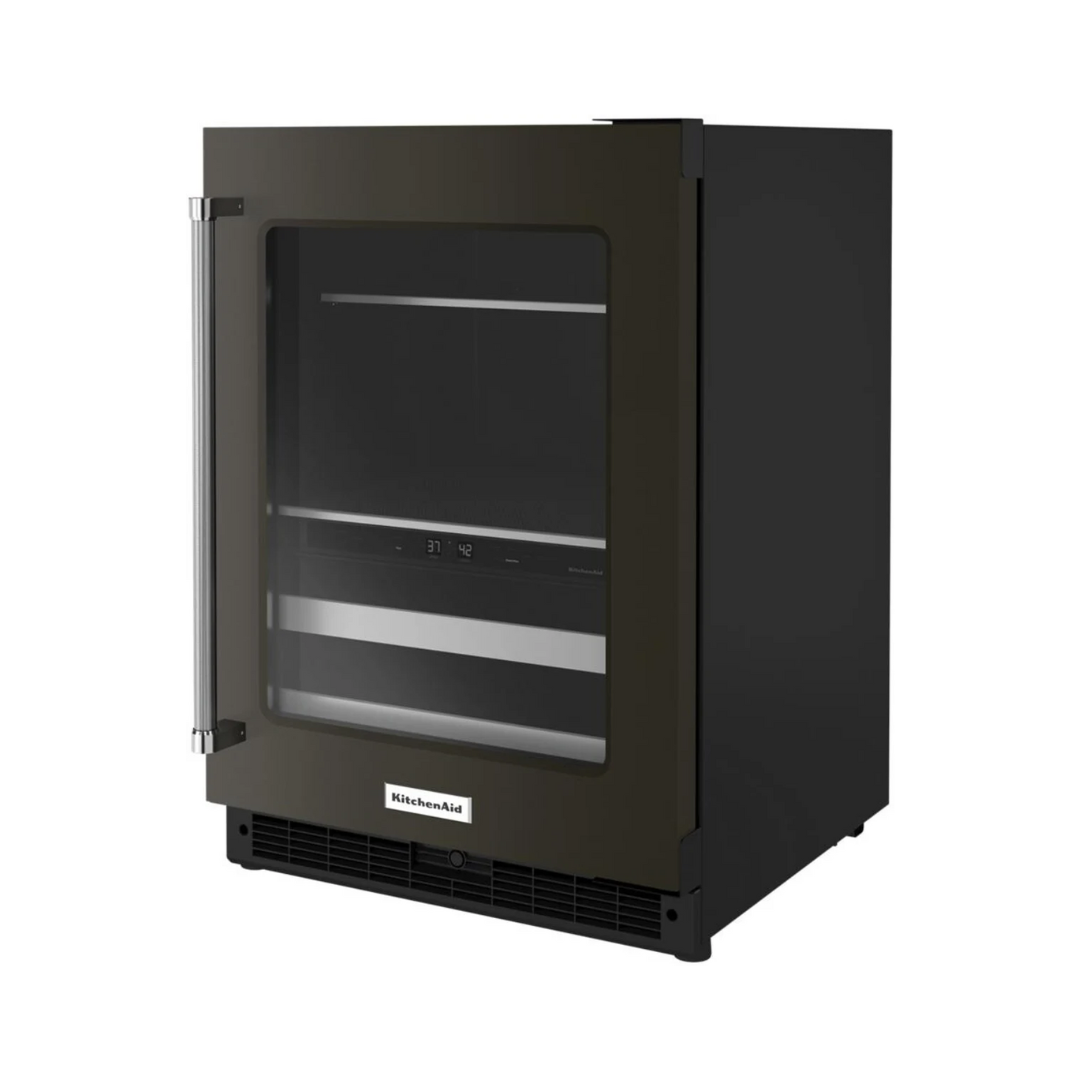 Centro de Bebida de Lujo 24"Negro Con Apertura a la Derecha Kitchenaid