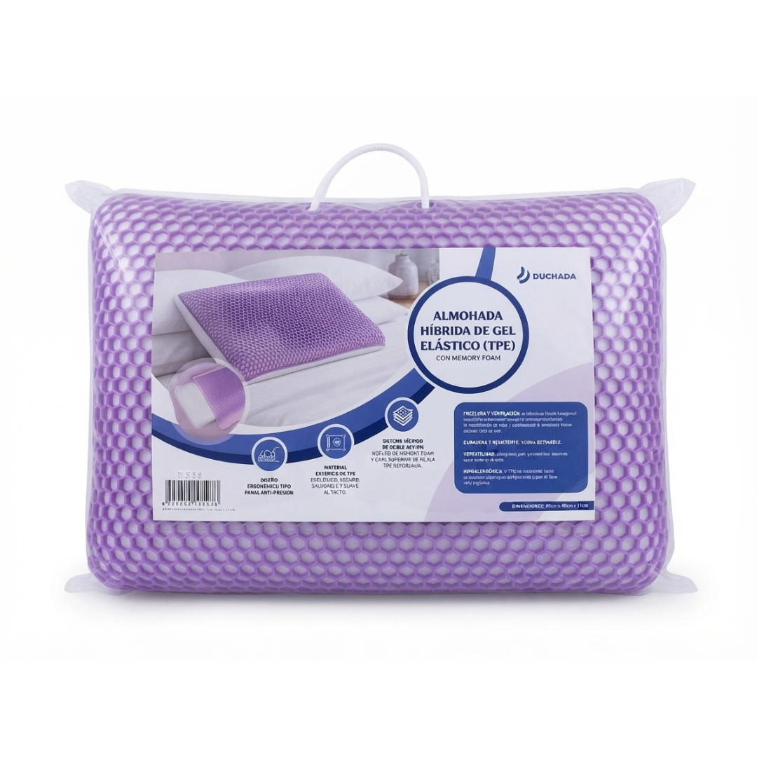 Almohada HIBRIDA de Gel Elastico TPE 60X40X11 Ducarsil