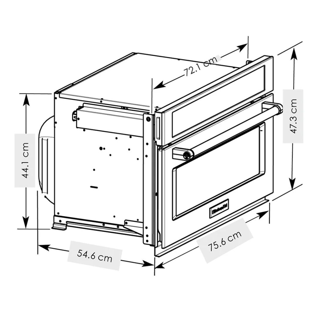 Horno Microonda Empotrable de 30" 1.4 Pies Cu Acero Inoxidable Kitchenaid