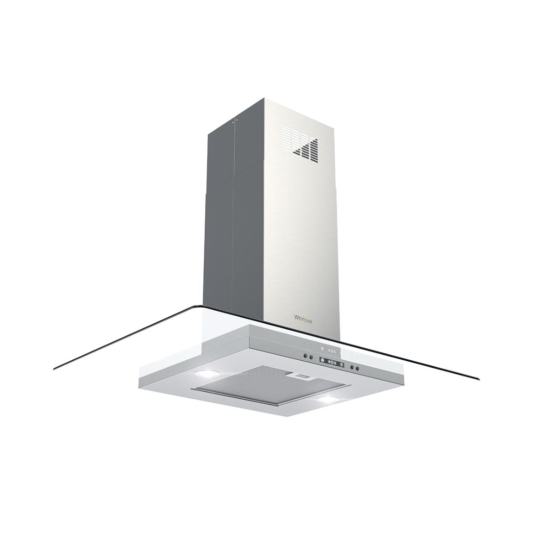 Campana de Isla Decorativa Acero Vidrio 100 cm Whirlpool