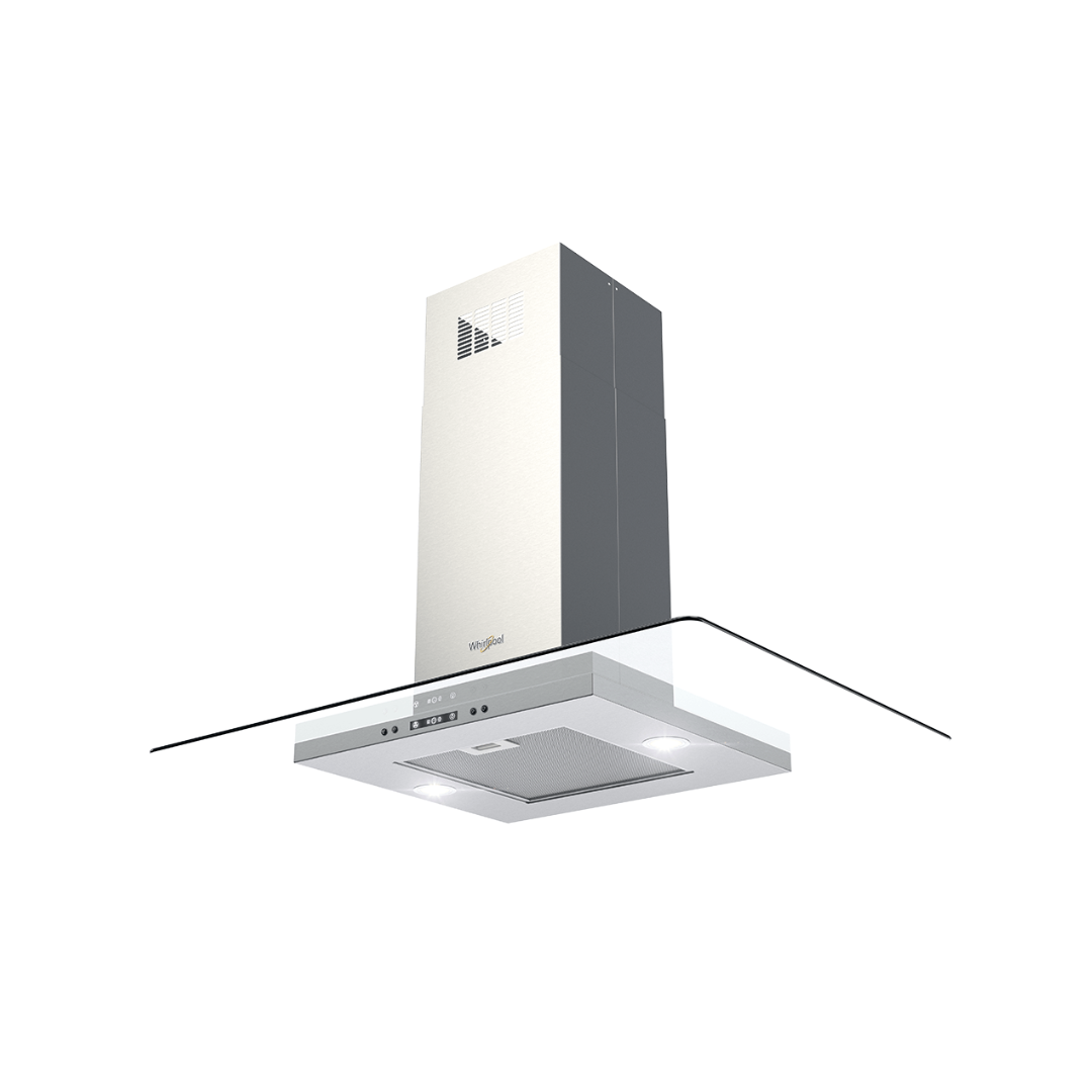 Campana de Isla Decorativa Acero Vidrio 100 cm Whirlpool