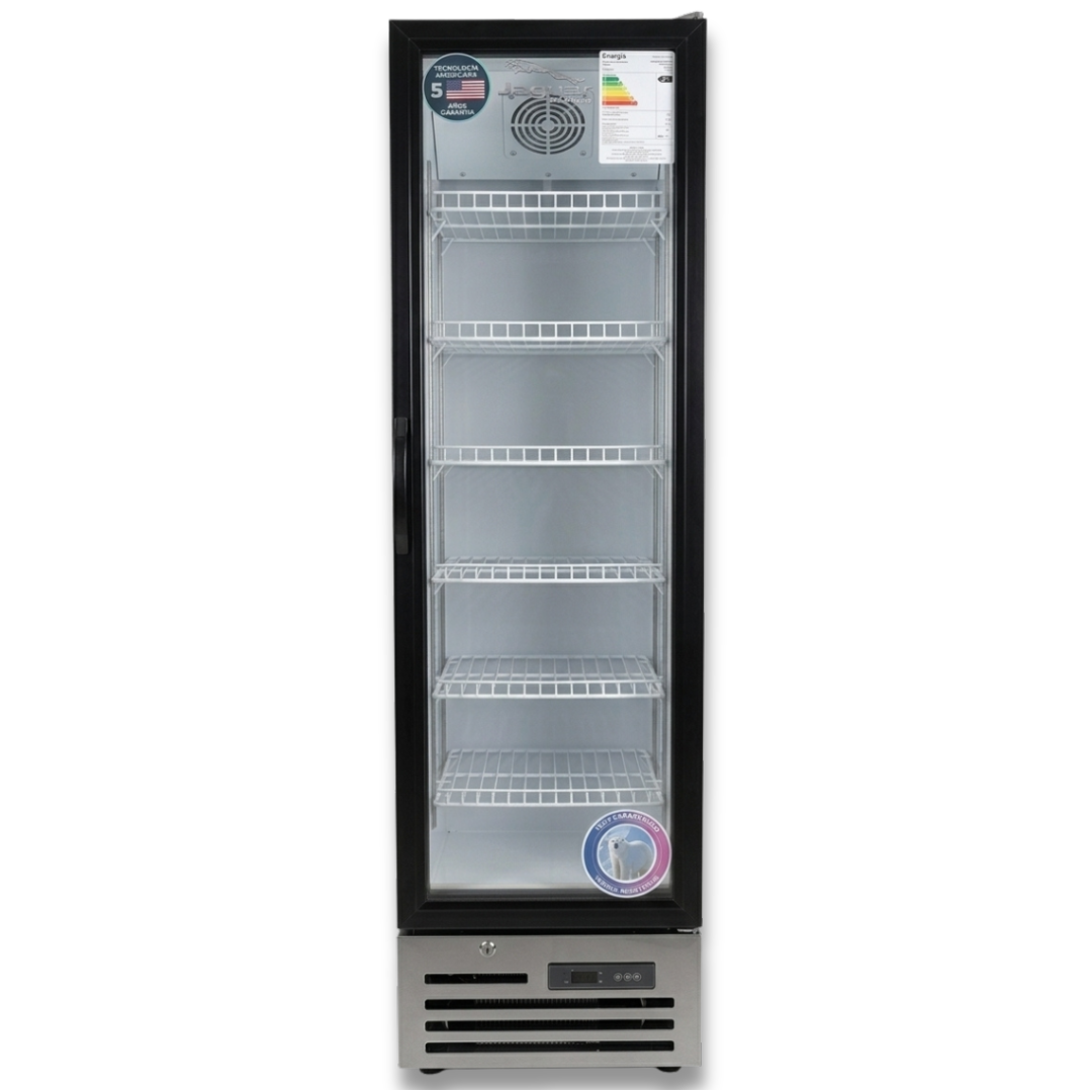 Nevera Exhibidora 1 Puerta 170 Litros Negra Jaguar