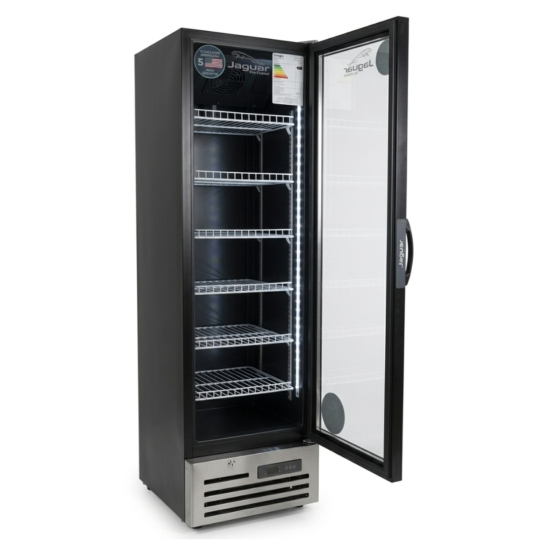 Nevera Exhibidora 1 Puerta 170 Litros Negra Jaguar