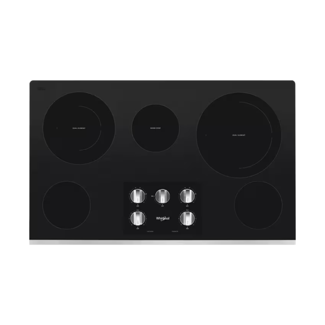 Tope Eléctrico de Perrillas Cromadas 5 Hornillas Vitrocerámica 36" Whirlpool