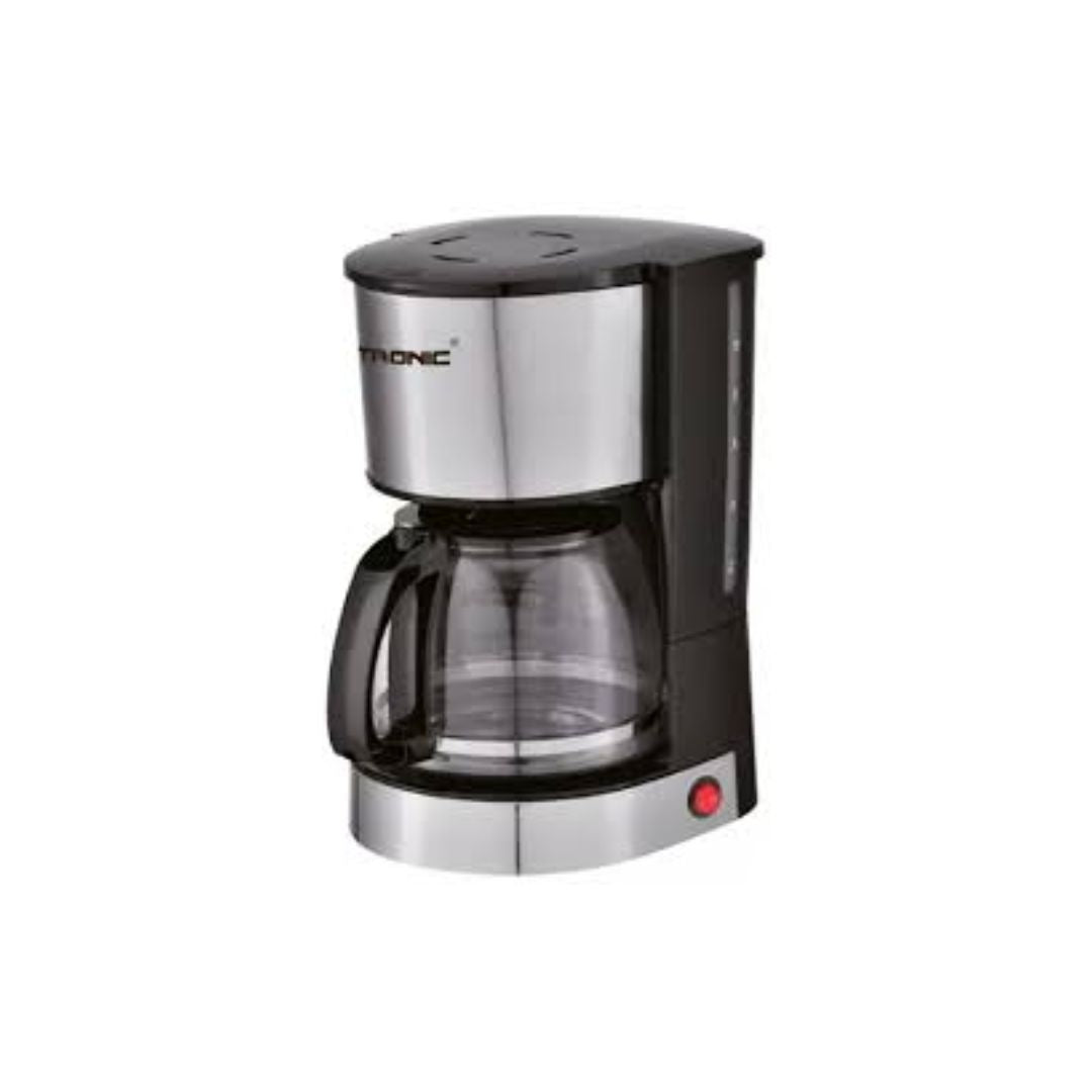 Cafetera de 10 Tazas Filtro Permanente Acero Negro Gtronic