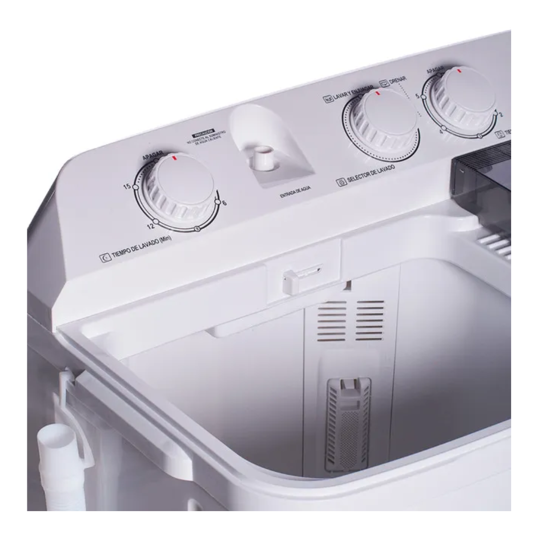 Lavadora Semiautomática Doble Tina  9Kg Blanco Oster