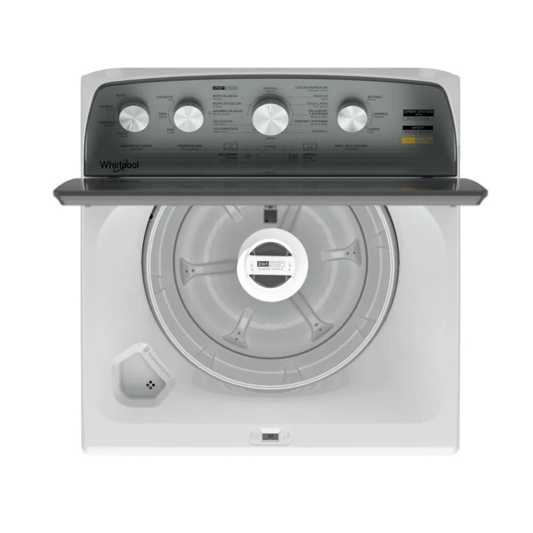 Lavadora Automática 20 Kg Puerta de Vidrio Con Agitador Xpert Dual 2 en 1 Whirlpool