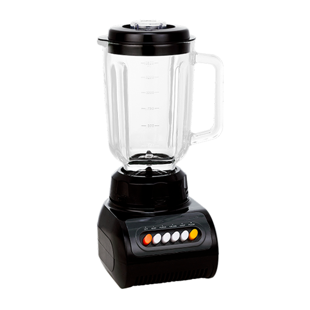 Licuadora 1.5 Litros 2 en 1 350 Watts 4 Velocidades Jarra de Plástico Negra Gtronic