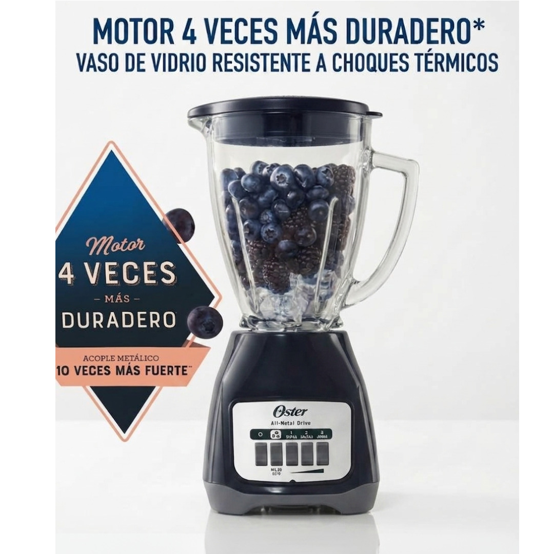 Licuadora 3Velocidades de Botones Negro Oster