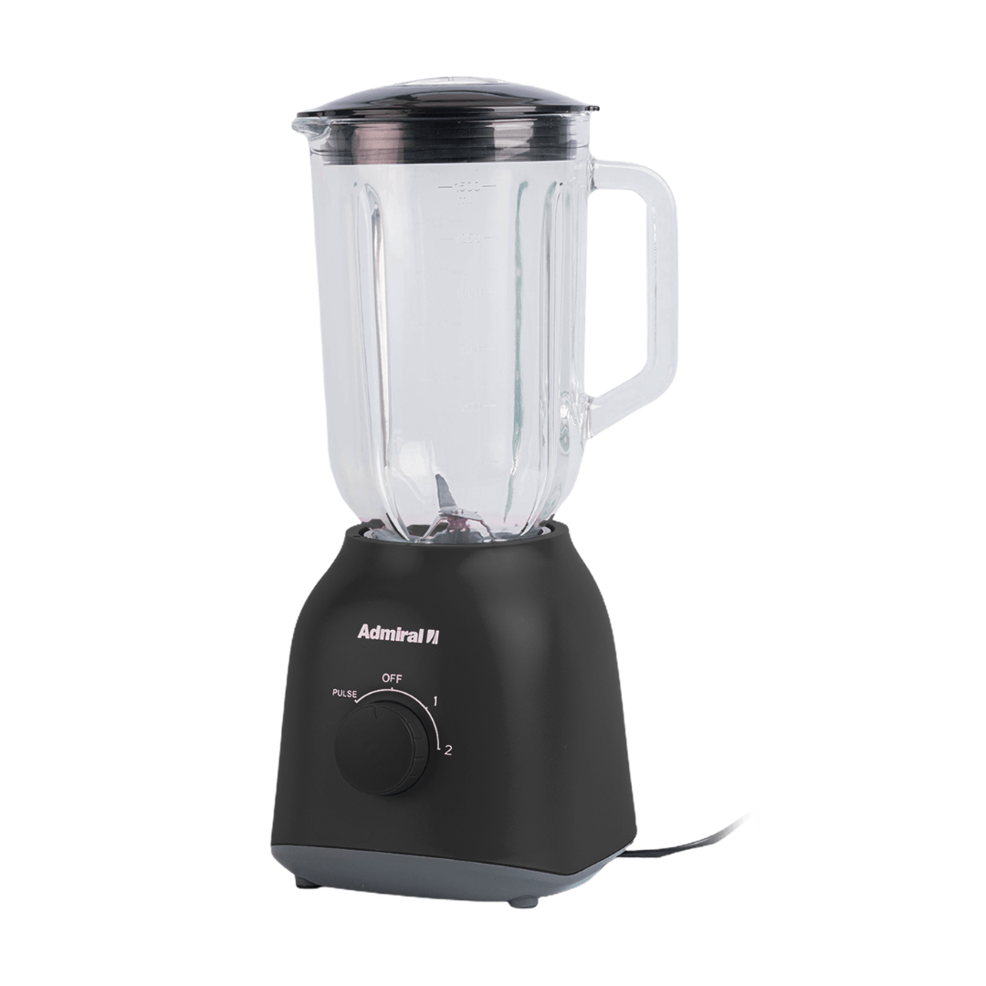 Licuadora 1.5L 2 Velocidades 450W Vaso De Vidrio Negra Admiral