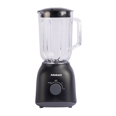 Licuadora 1.5L 2 Velocidades 450W Vaso De Vidrio Negra Admiral