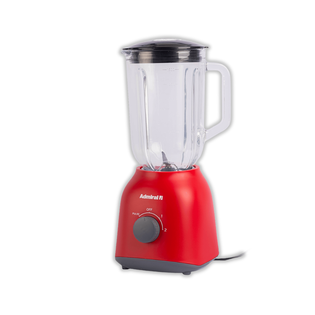 Licuadora 1.5L 2 Velocidades 450W Vaso De Vidrio Roja Admiral