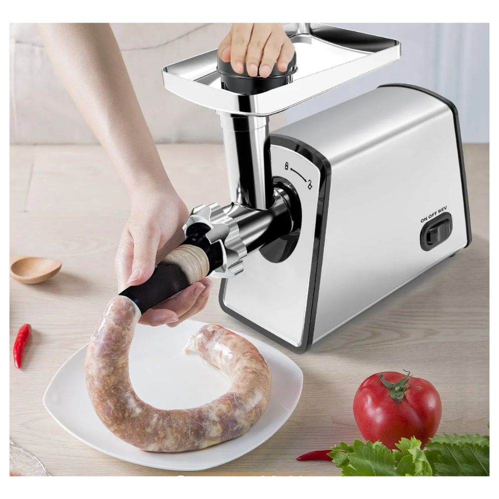 Molino de Carne Eléctrico 2000W Acero Inoxidable Lomenox