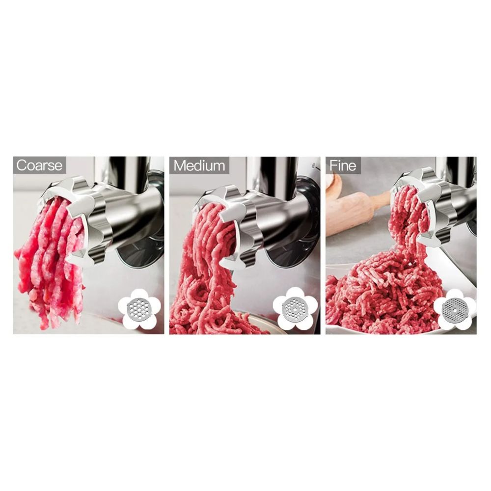 Molino de Carne Eléctrico 2000W Acero Inoxidable Lomenox