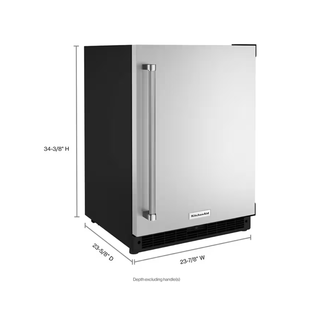 Nevera Bajo Tope de Lujo  5 Pies Cu Acero Inoxidable 140 Litros Kitchenaid