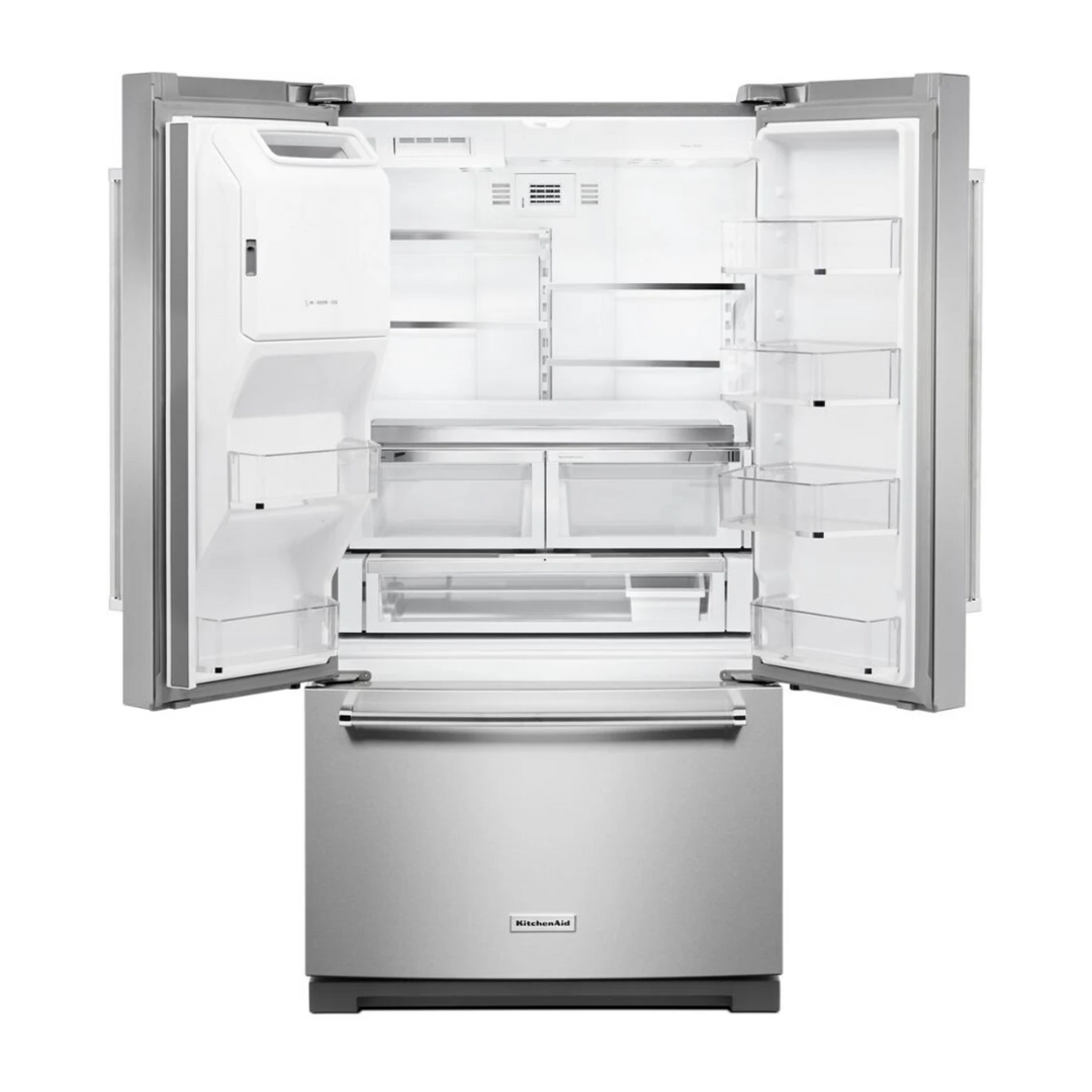Nevera Con Puerta Francesa 36" Acero Inoxidable 26.8 Pies Cu Kitchenaid
