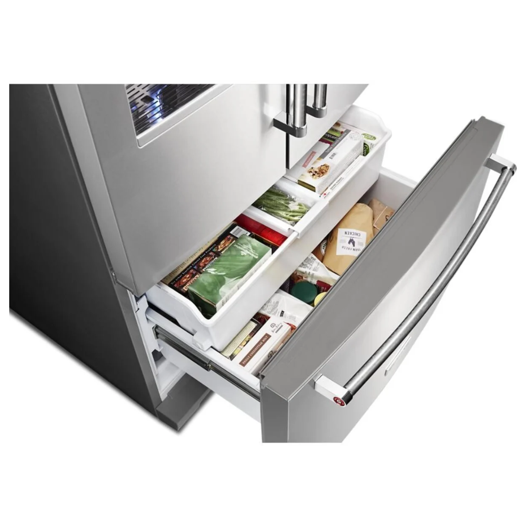Nevera Con Puerta Francesa 36" Acero Inoxidable 26.8 Pies Cu Kitchenaid