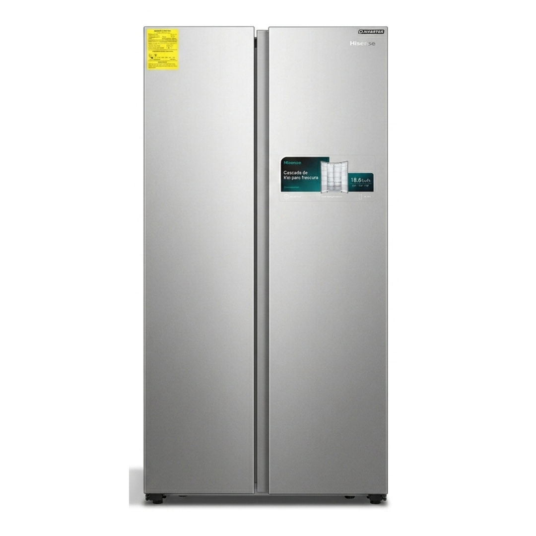 Nevera 2 Puerta Side By Side 428 Litros Inverter Silver  HISENSE