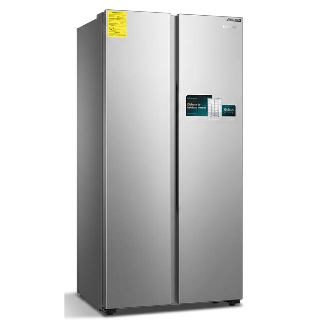 Nevera 2 Puerta Side By Side 428 Litros Inverter Silver  HISENSE