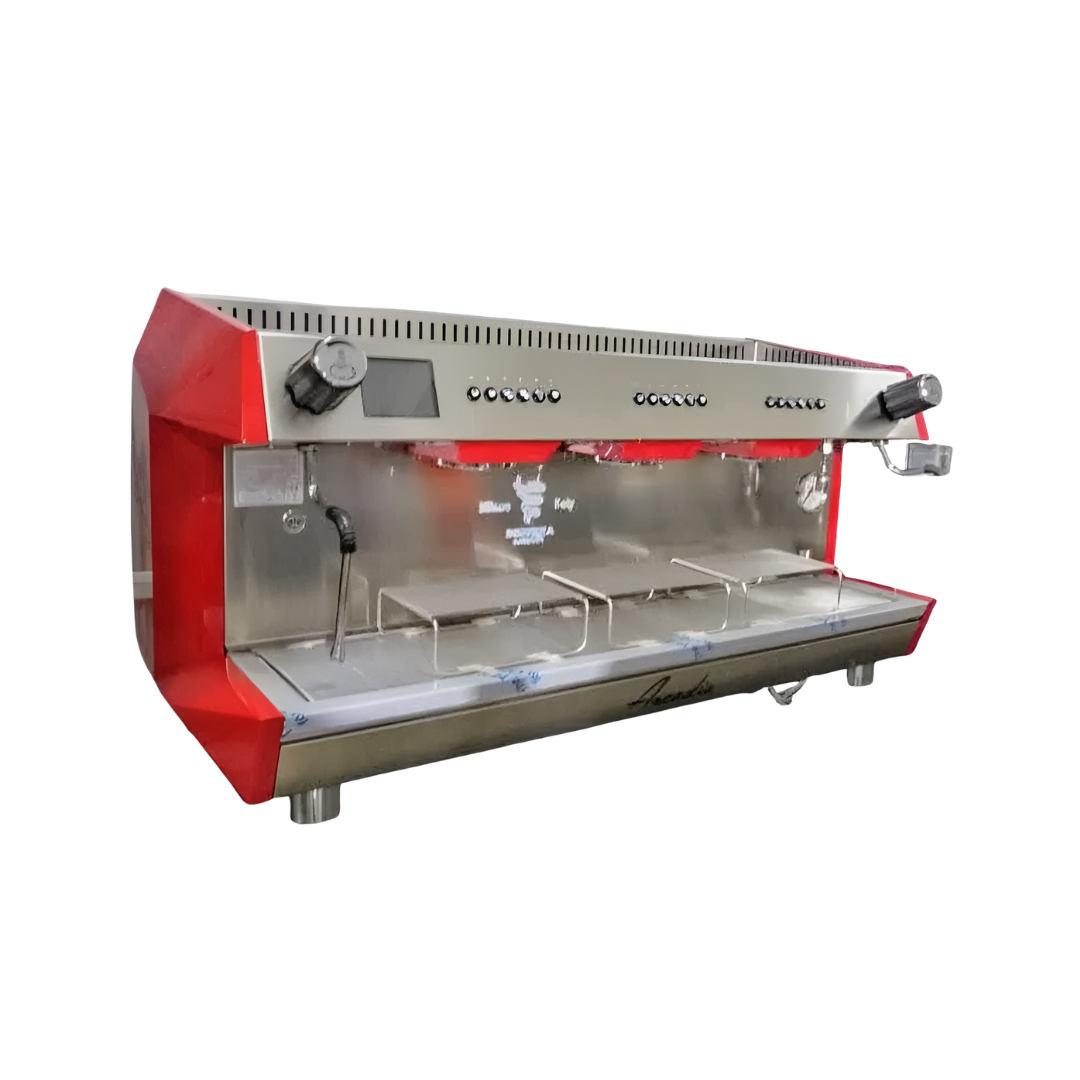 Cafetera Eléctrica Espresso 3 Grupos Roja 17 Litros Arcadia BEZZERA