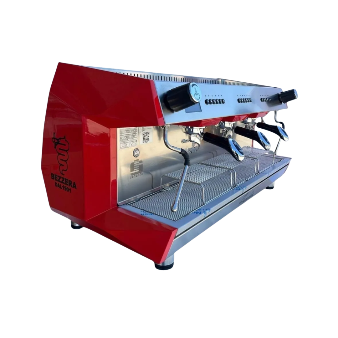Cafetera Eléctrica Espresso 3 Grupos Roja 17 Litros Arcadia BEZZERA
