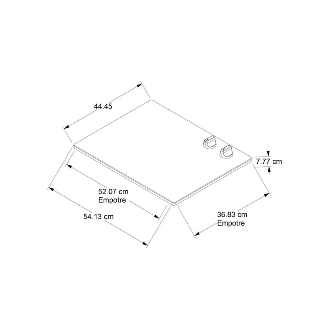 Cocina Eléctrica 15" de Perillas 2 Hornillas Vitrocerámica Whirlpool