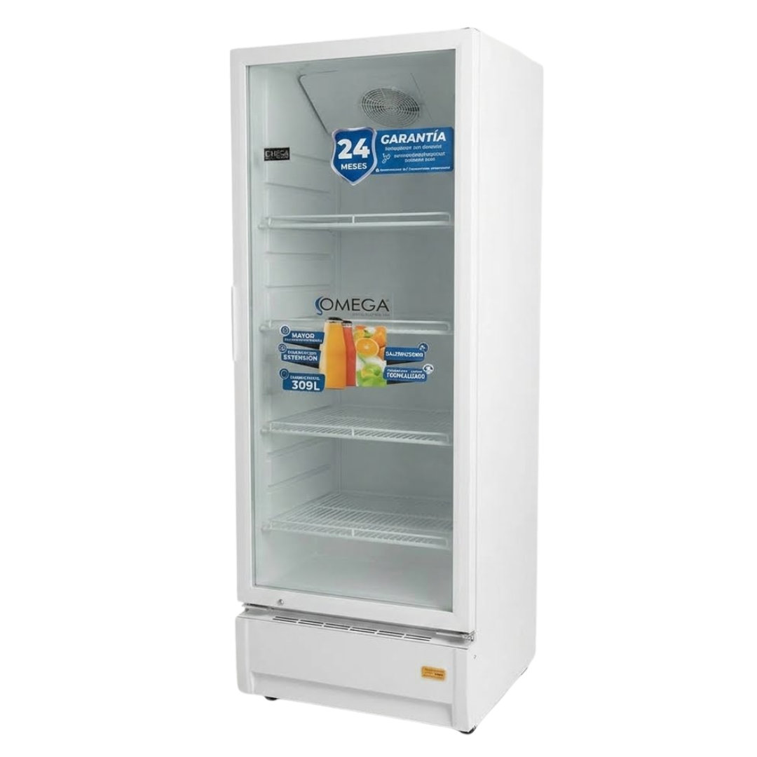 Refrigerador Exhibidor 309 Litros 110V Blanco Omega