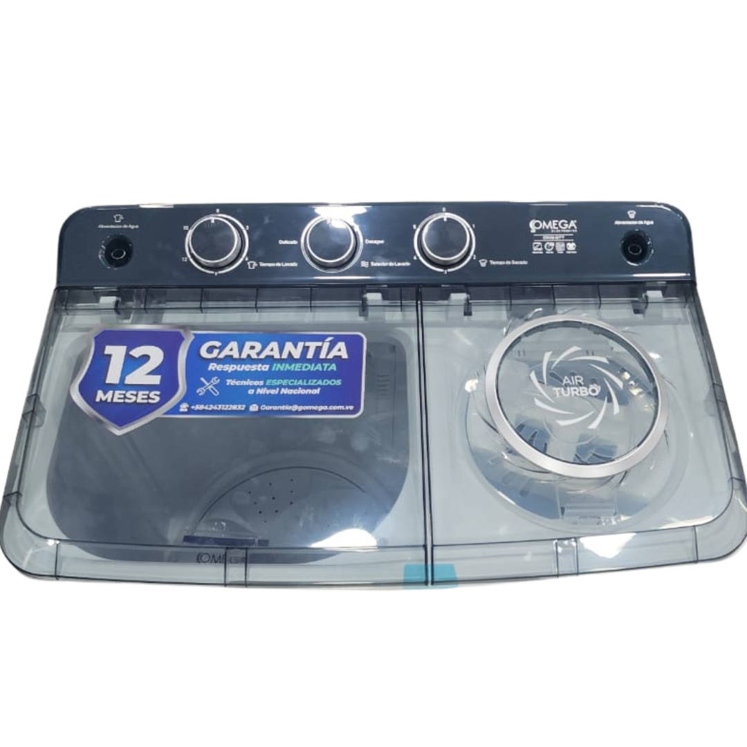 Lavadora Semi Automática Doble Tina  9 Kilos  Omega