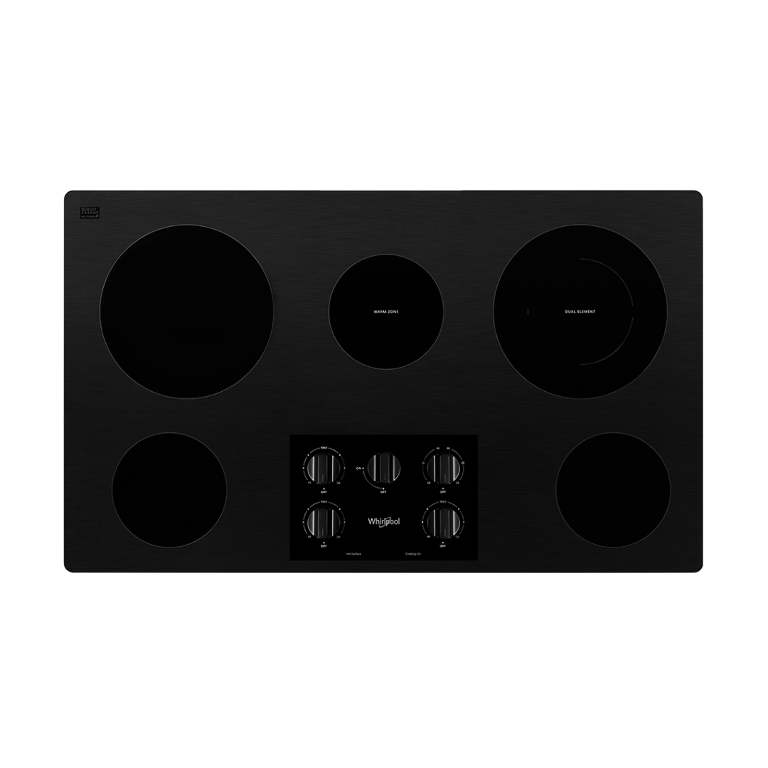 Tope Eléctrico de Perillas Vitrocerámica 5 Hornillas 36" Whirlpool