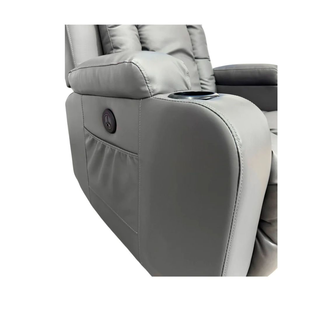 Poltrona/sillón Reclinable y Elevador Bipiel/Grey Powerfik