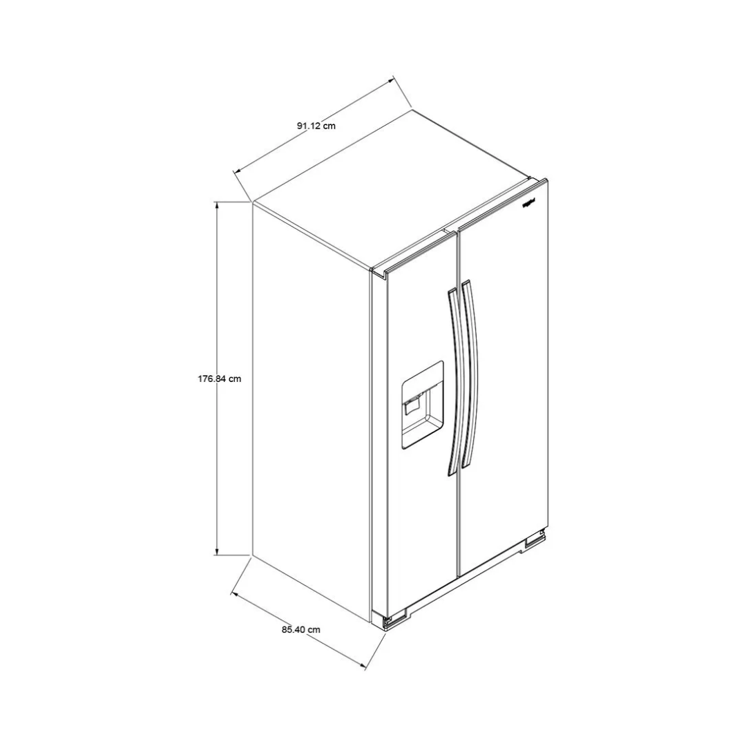 Nevera Dos Puerta Vertical Con Dispensador de Agua y Hielo