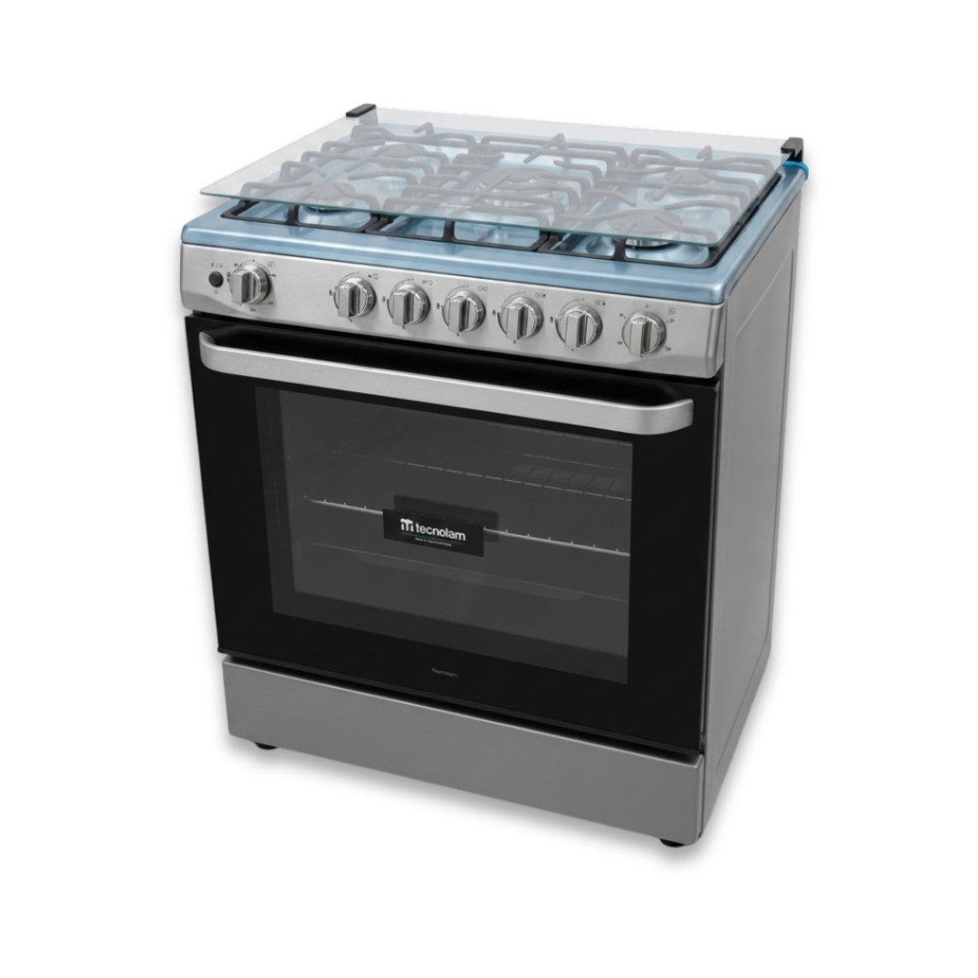 Cocina A Gas 5H DE 30" 76 CM En Acero INOX TECNOLAM