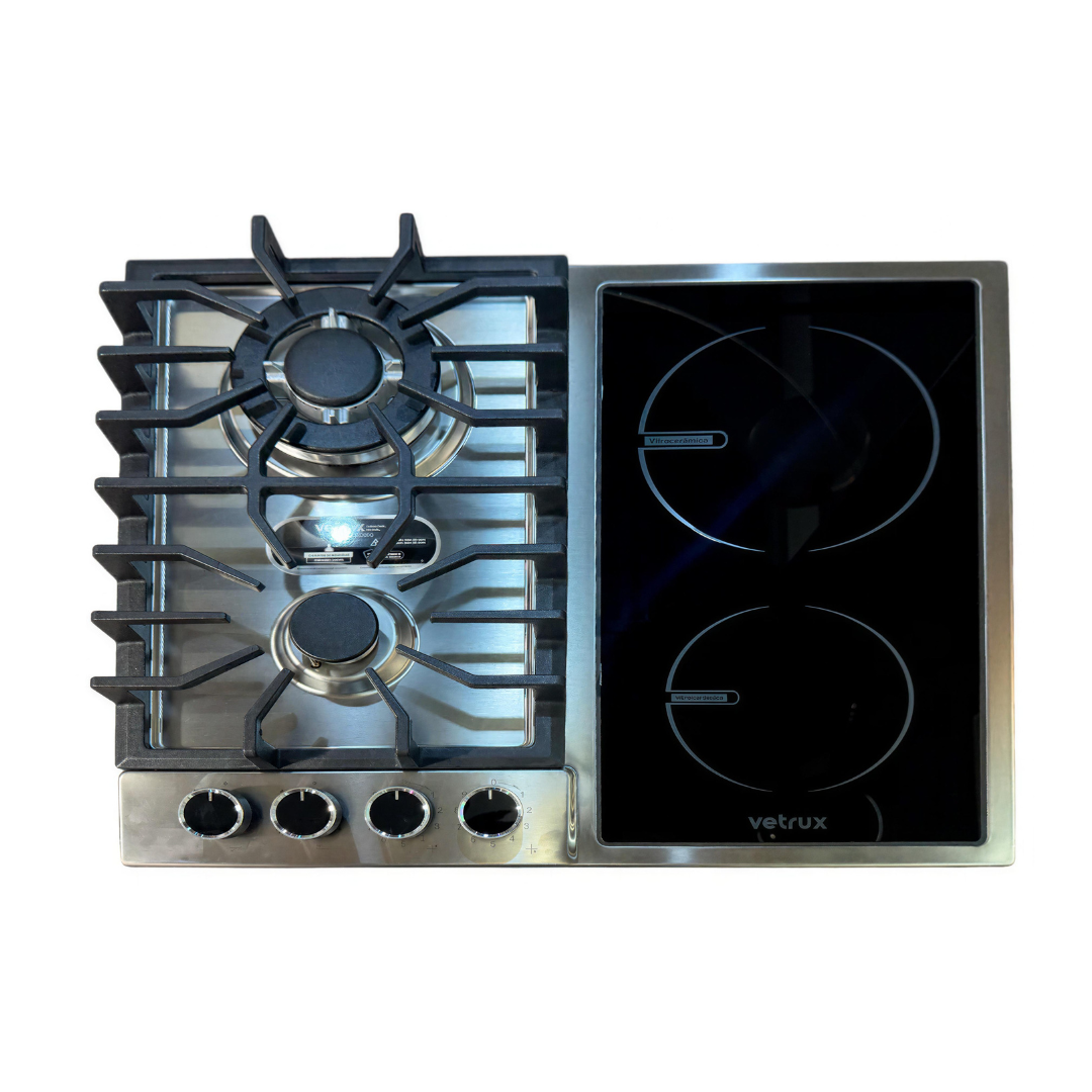 Tope Dual a Gas + Eléctrico Vitro  220V Vetrux