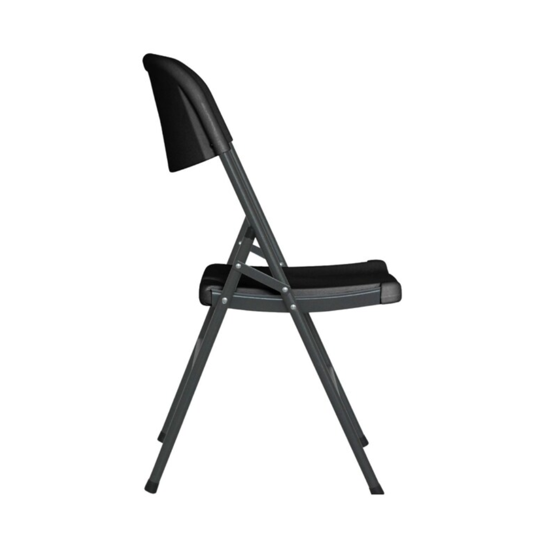 Silla Plegable plastica Resitente Negra Y56 Powerfik
