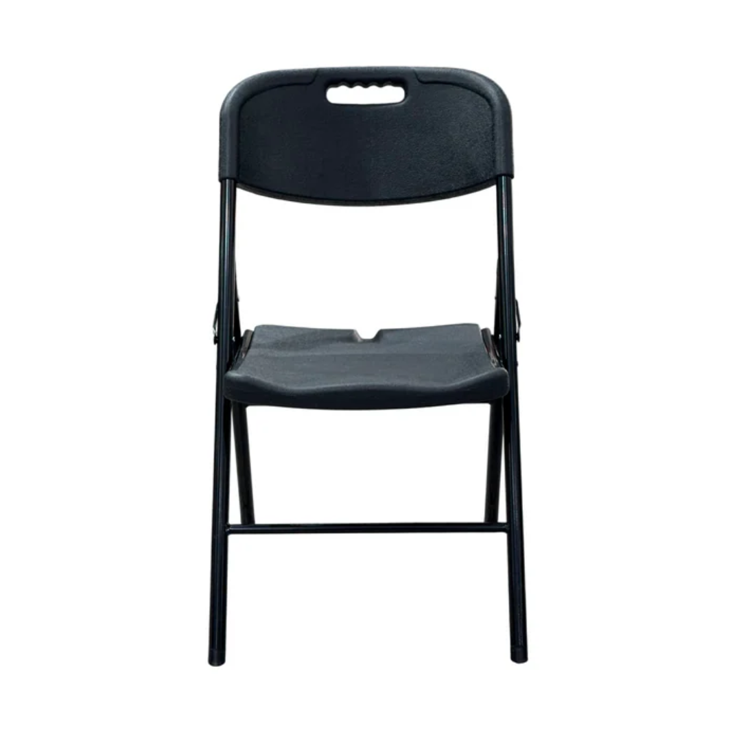 Silla Plegable plastica Resitente Negra Y56 Powerfik