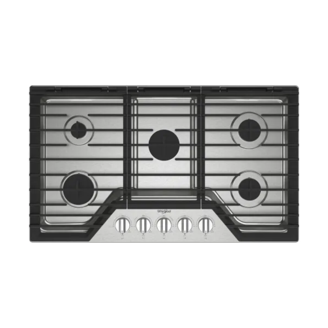 Tope a Gas 5 Hornillas 36" Acero Inoxidable Whirlpool