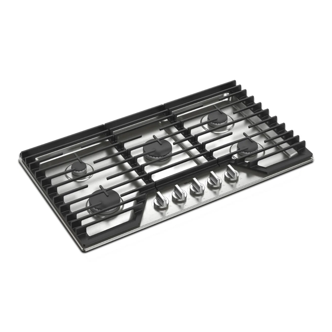 Tope a Gas 5 Hornillas 36" Acero Inoxidable Whirlpool
